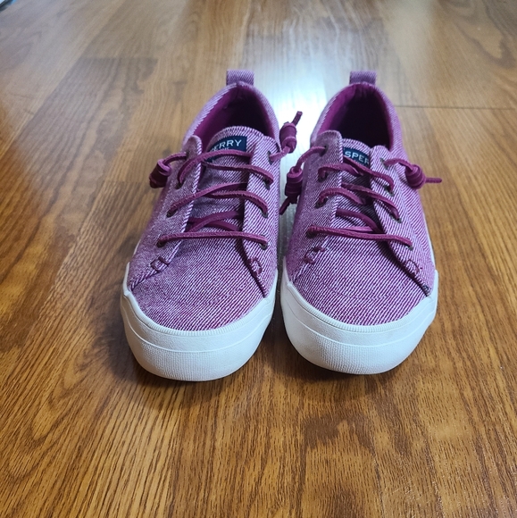 Sperry Crest Vibes Washed Twill Slip-On Sneakers Size 7 - Picture 2 of 7